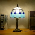thumbnail image 4 of Table Lamp Stained Glass Art Decorative Bedside Light 14in Colorful Warm Night Light for Bedroom Living Room Home Decor by Xuniizn, 4 of 10