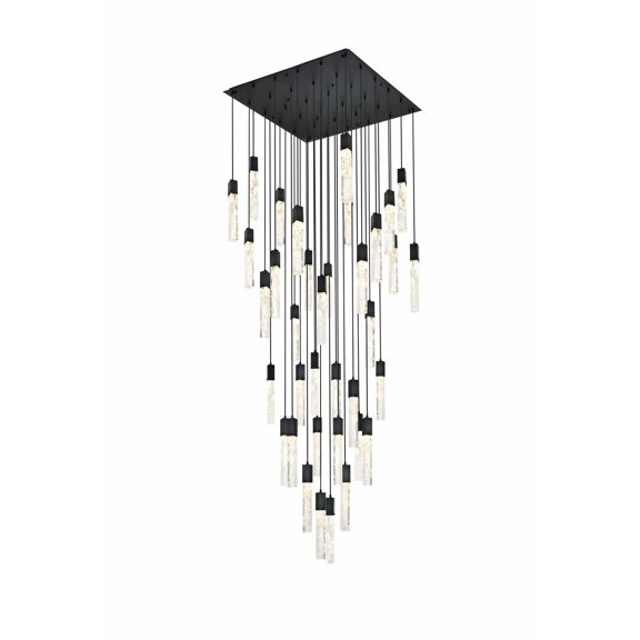 Elegant Lighting Aurora 42 Inch Chandelier In Black