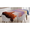 thumbnail image 1 of Ambesonne United States Tablecloth Rectangular Table Cover, Monument Valley, 60"x84", Dark Orange Pink Blue, 1 of 3