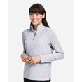 thumbnail image 2 of North End NE415W Women's Eclipse Jacquard Quarter-Zip Pullover-PLATINUM HEATHER-M, 2 of 6