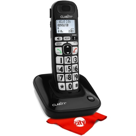 Clarity D703 Moderate Hearing Loss Digital Cordless Phone With Circuit City Microfiber Cleaning