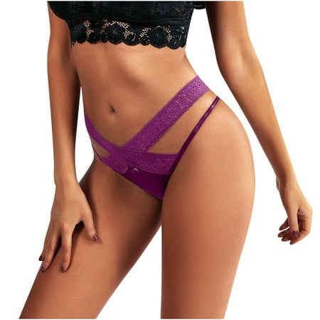 

Time and Tru thermal underwear for men long johns lingerie for women Women Sexy Soild Lace Low Waisted G-String Panties Briefs Underwear