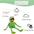 thumbnail image 3 of Almohada de peluche de rana verde, cojín suave para la siesta, lindo peluche para niños y comodidad en el hogar., 3 of 8