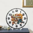 thumbnail image 4 of Yayeee Wall Clock for Living Room 9.5 inch Battery Operated Round with Holder, Autumn Day Pattern, 4 of 7