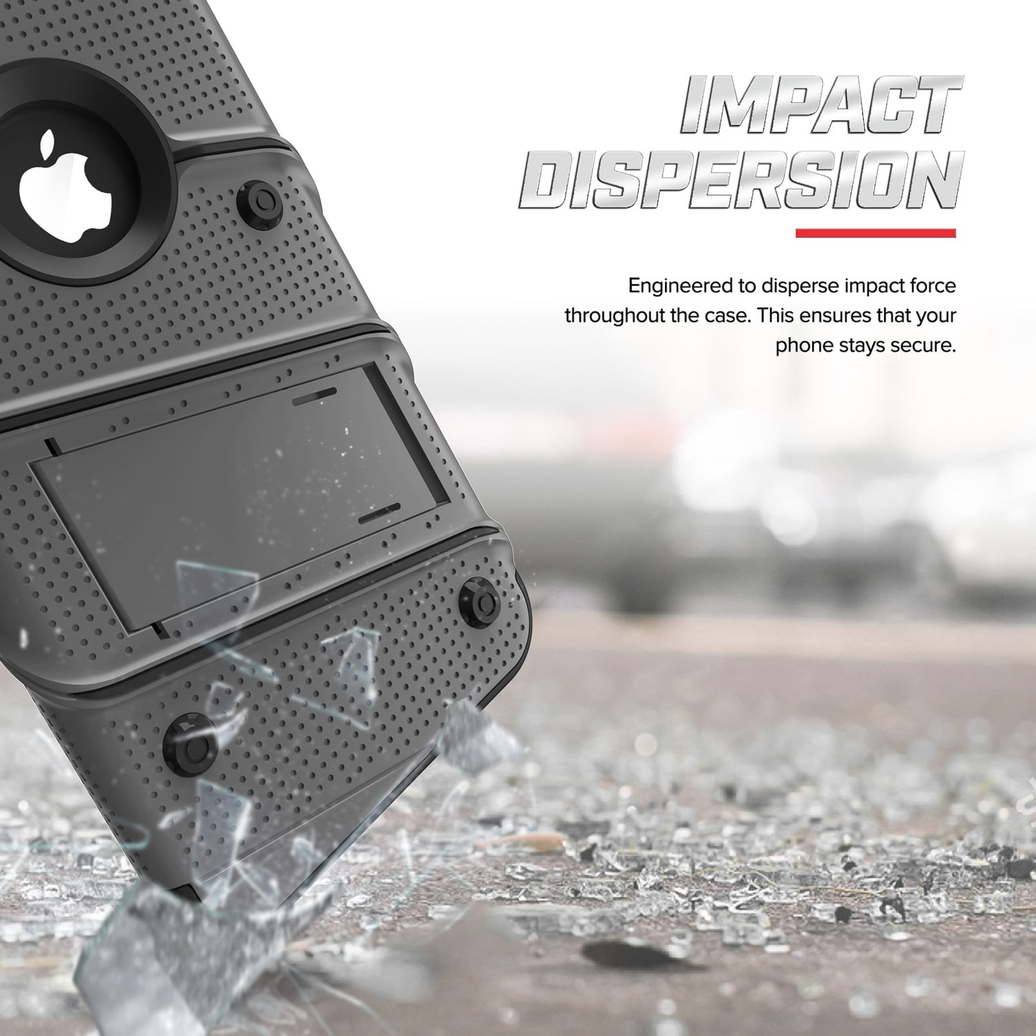 ZIZO Bolt Series for iPhone XR Case with Screen Protector Kickstand Holster Lanyard - Gun Metal Gray Gun Metal Gray/Black