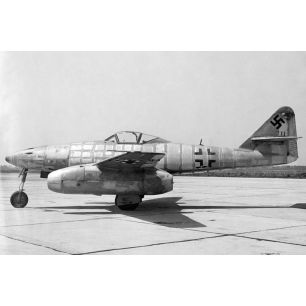German Messerschmitt 262 Jet Propelled Plane In Possession Of The U S Air Force After World War 2 Side View 1945 Walmart Com Walmart Com