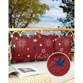 thumbnail image 3 of Memorial Day White Blue Star on Red Outdoor Pillow Covers Set of 2,Decorative Waterproof Throw Pillow Case,Patriotic Liberty Celebration Cotton Linen Soft Cozy Cushion Pillowcases, 3 of 7