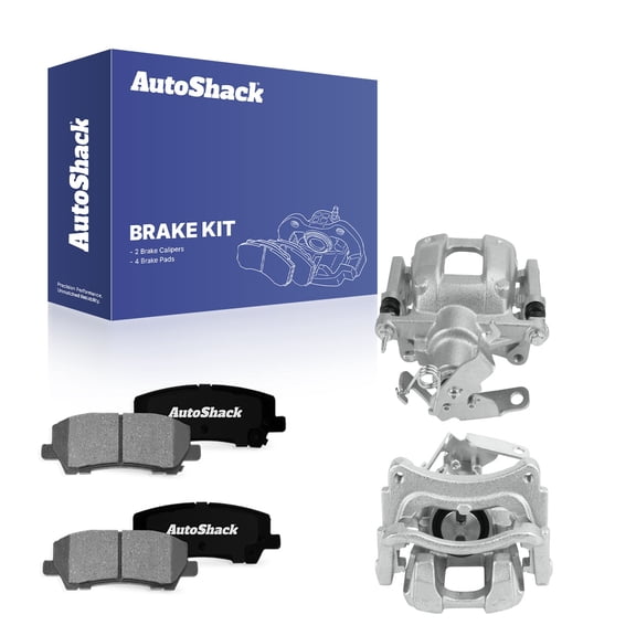 AutoShack Rear Brake Calipers Ceramic Brake Pads Replacement for 2015-2023 Ford Mustang 6-PC Kit
