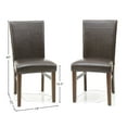 thumbnail image 2 of Intercon Furniture Kona PU and Wood Parson's Side Chair in Brown (Set of 2), 2 of 2