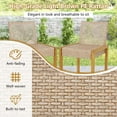 thumbnail image 6 of Costway Set of 4 Patio Wood Barstools Rattan Bar Height Chairs with Backrest Porch Balcony, 6 of 8