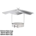 thumbnail image 5 of Ruiboury Capuchon de Protection pour Cheminée avec Grille pour Évent de Toit Fixer avec Vis Cheminée de Poêle à Bois 76mm, 5 of 5