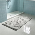 thumbnail image 3 of Dtchengua Coastal Beach Bath Mats for Bathroom Decor, Seashells Starfish Absorbent Bath Rug Non-Slip Floor Rug Carpets for Kitchen Bathroom Laundry Bedroom Living Room, 3 of 8