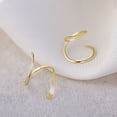 thumbnail image 5 of Zzbeans Double Hoop Earrings, No Second Piercing Needed Spiral Cartilage Earrings, Small Gold Hoops for Women Double Piercing Look Gifts, 5 of 5