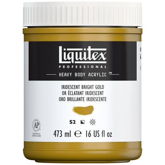 Liquitex Professional Heavy Body Acrylic Color, 16 oz., Iridescent Bright Gold