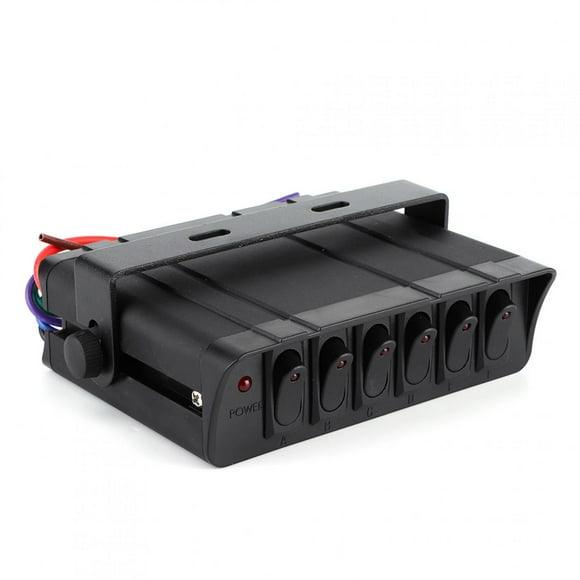 Boat Rocker Switch6‑Gang Rocker Switch Box Gang Rocker Switch Car Toggle Panel Rugged and Tough