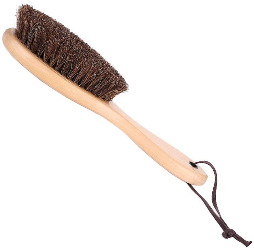 Eagles Horsehair Leather Cleaning Brush - Long Wood Handle Horsehair  Bristle Brush cleanups Hats,Shoes, Leathers and Upholstery