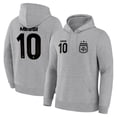 thumbnail image 2 of Icon Sports Official Argentine Football Association Lionel Messi Pullover Hoodie - Unisex Adult - AFA117PH Light Grey M, 2 of 7
