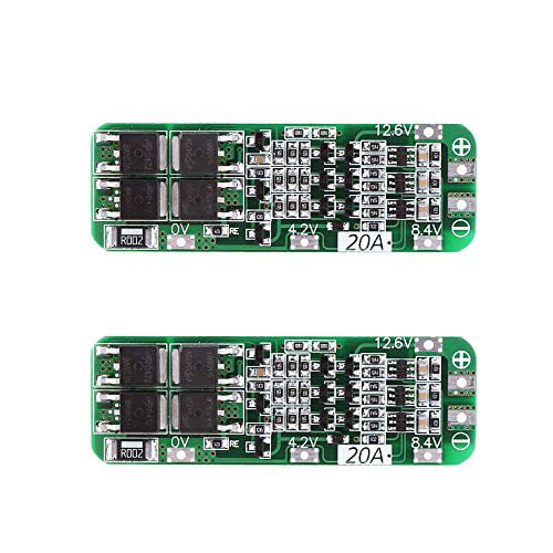 Comidox 2Pcs 3S 20A Li-ion Lithium Battery Protection Board 18650 26650 Charger PCB BMS Protection Board 12.6V Cell Module-AUTO Recovery