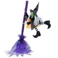 thumbnail image 4 of Northlight Animated Flying Witch with Broom Halloween Decoration - 25", 4 of 7
