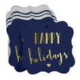 thumbnail image 3 of Inkdotpot Pack Of 100 Real Gold Foil Bracket Shape Paper Tags Happy Holiday Favor Hang Tags, 3 of 6