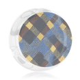 thumbnail image 3 of Round Glass Ashtray 8.5×3.5in Non-Bubble Anti-Rolling Edge Smooth Not Hurt Hands For Living Room Bedroom Work Hotel Office Car Argyle Plaid Cornflowerblue_2, 3 of 8