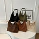 thumbnail image 3 of VFUX - Bolsa de gamuza para mujer, bolsas de trabajo, bolsa de trabajo, bolsa de hobo para oficina, otoño, gamuza, Café, 3 of 5
