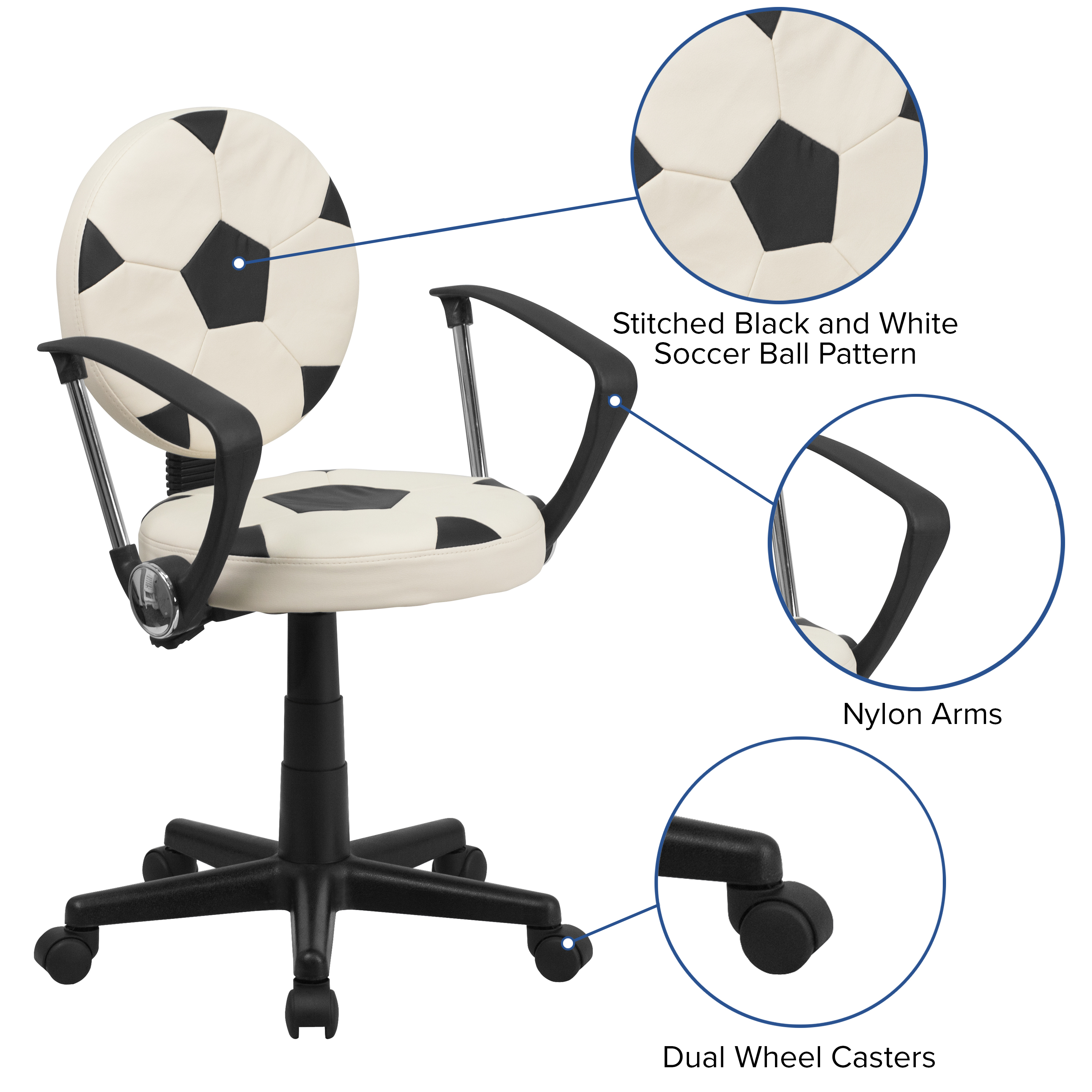 Soccer best sale swivel chair