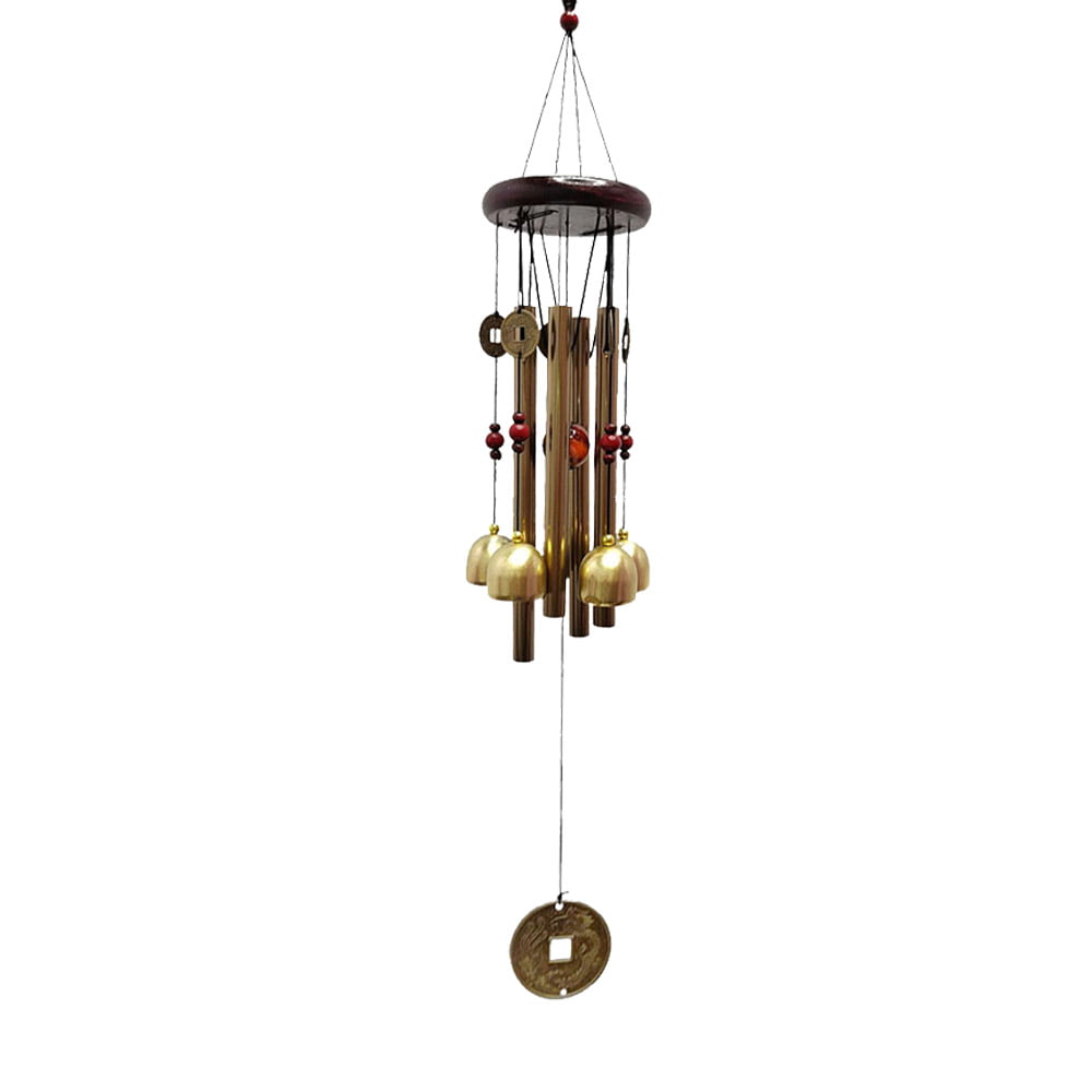 Outdoor Living Window Wind Chimes Yard Garden Bells Chinese Copper Coin 8 Tubes 