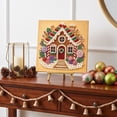 thumbnail image 5 of Fllostpr Christmas DIY Diamonds Painting Kit, House Structure Full Round Drill Rhinestone Art Set for Wall Living Room Bedroom,9.8", 5 of 6