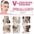 thumbnail image 3 of Elaimei Elastic Face Slimming Bandage, V-Line Facial Mask, Soft Silicone Chin Strap for Women and Men (Pink), 3 of 8
