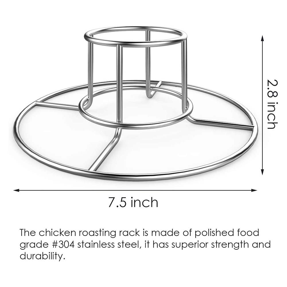JINGT Roast chicken rack, stainless steel round vertical roast chicken