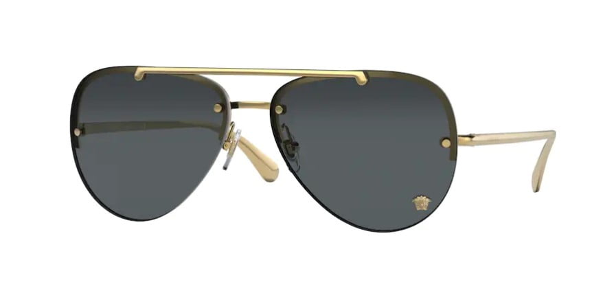 Versace Sunglasses VE2231 100287 60mm Gold / Dark Grey Lens Optical Women