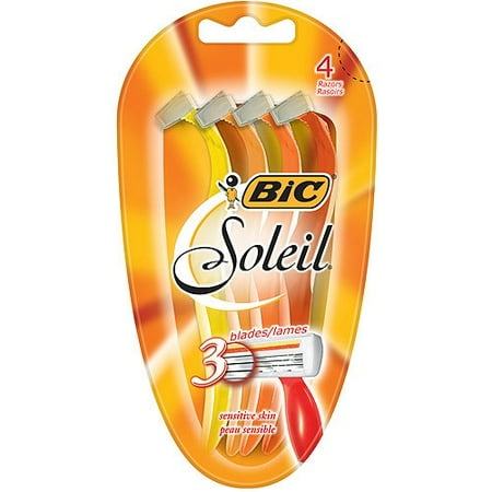 BIC Soleil Sensitive Skin Triple Blade Disposable Razor - Women, 4 Count