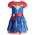 thumbnail image 2 of Marvel Avengers Captain Little Girls Cosplay Dress Toddler to Little Kid, 2 of 5