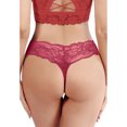 thumbnail image 2 of Gibobby Tangas de mujer sexy encaje Día de San Valentín Bragas de mujer, ropa interior calada transparente de encaje rosa, ropa interior cómoda sin costuras, bragas de ci(Vino, CH), 2 of 3