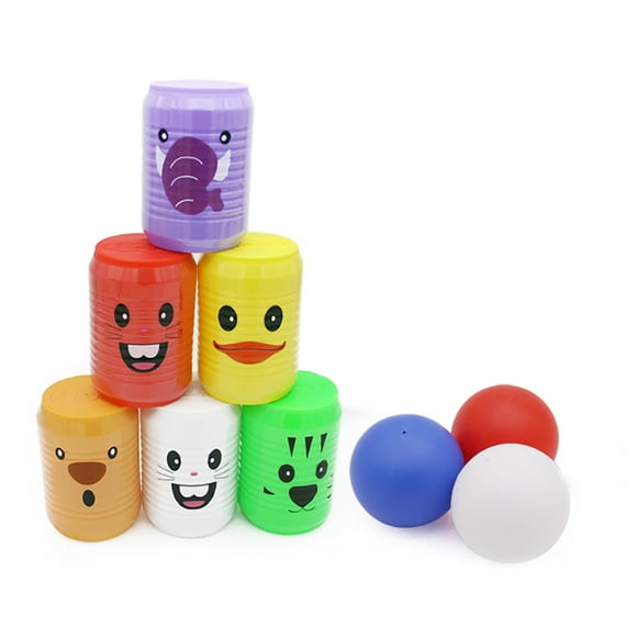 Jeu de Lancer de Canettes Ensemble Jeu de Jeu de Quilles Créatif Jouet Éducatif Jeu de Fête