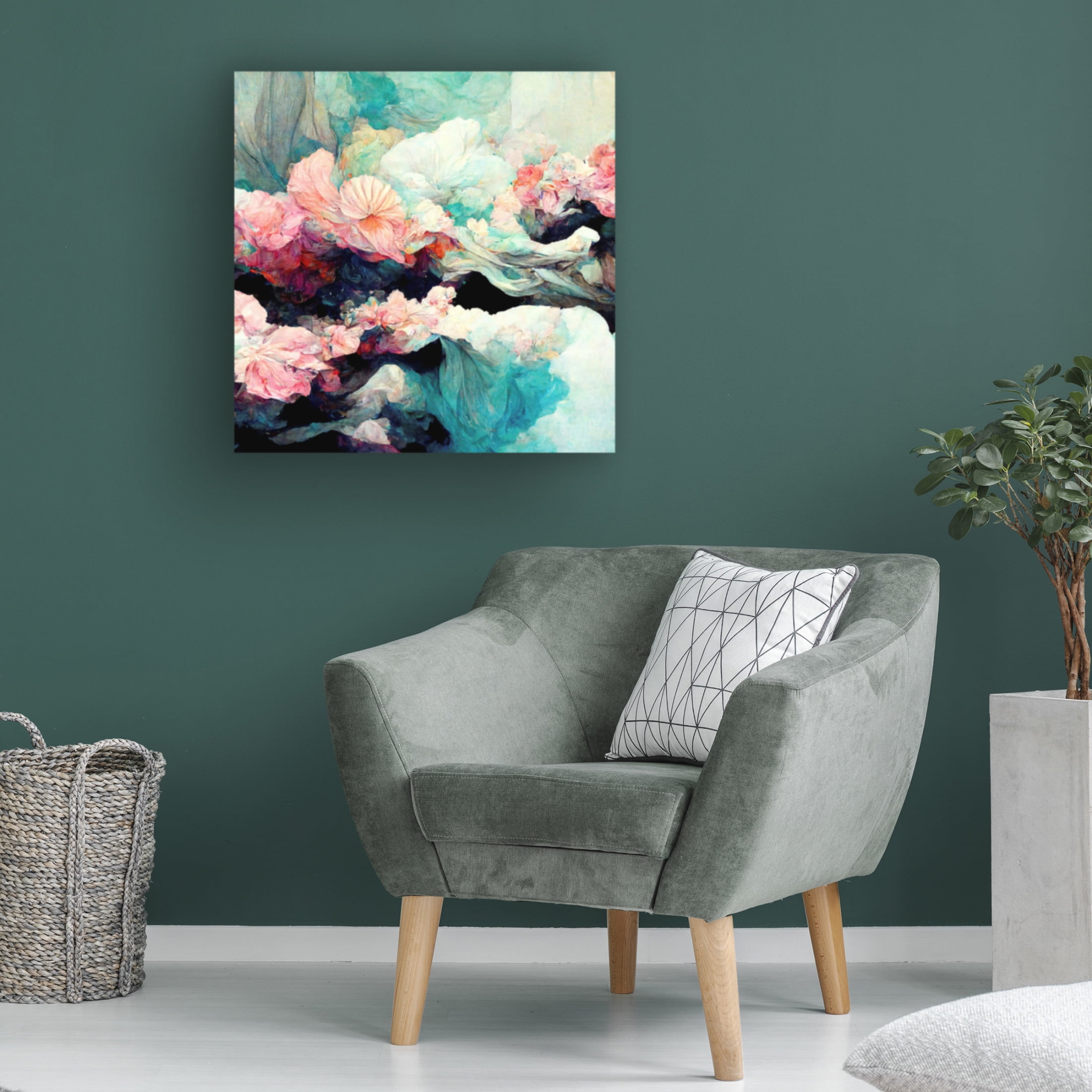 Canvas Wall Art - Sasha 'K Dreams III' Wall Art for Living Room, Bedroom, or Office Décor by Trademark Fine Art - 14 x 14 Inches