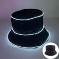 thumbnail image 2 of LED Light Up Bucket Hat Glowing Fisherman Hat Neon Party Hat For Festival Rave Concert Night Club Costume, Battery Not Included One Size, 2 of 10
