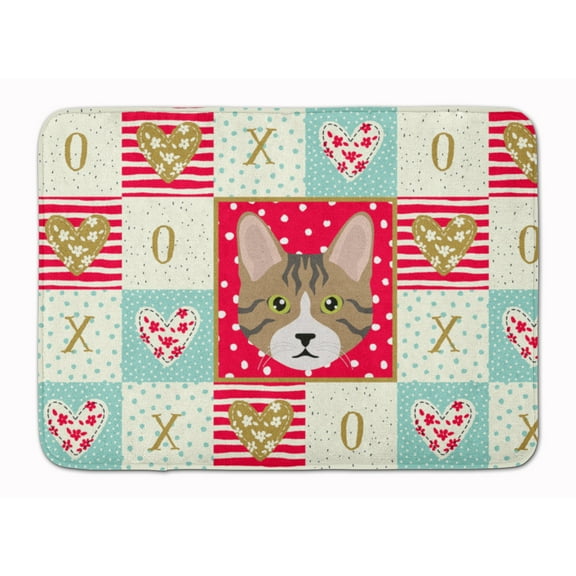 Dragon Li Cat Love Machine Washable Memory Foam Mat Red