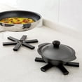 thumbnail image 4 of Salvamanteles para ollas calientes, tapetes de aislamiento térmico plegables, herramientas de cocina antideslizantes de material ABS galvanizado, juego de salvamanteles plegables de diseño hueco para, 4 of 7