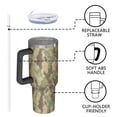 thumbnail image 4 of 40oz Tumbler with Handle and Straw, Vacuum Insulated Stainless Steel Travel Mug, Fits Car Cup Holder, Camo Print, 4 of 6