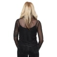 thumbnail image 3 of Blondie Womens Mic Stand Mesh Short-Sleeved Crop Top, 3 of 4