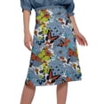 thumbnail image 4 of Moomaya Printed Skirt For Women Poly Spandex Casual Wear Summer Girls Skirt, 4 of 5