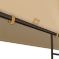 thumbnail image 4 of SUNRISEUMBRELLA 119“”x119” Gazebo Replacement Canopy Top Double Tier Canopy Top Cover(BEIGE), 4 of 5