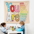 thumbnail image 5 of Positive Affirmations for Kids Tapestry Wall Hanging, Kids Affirmation Wall Decor, You Are Kind Brave Smart Inspirational Wall Blanket Decor for Kid Room Classroom Nursery Playroom, 5 of 5