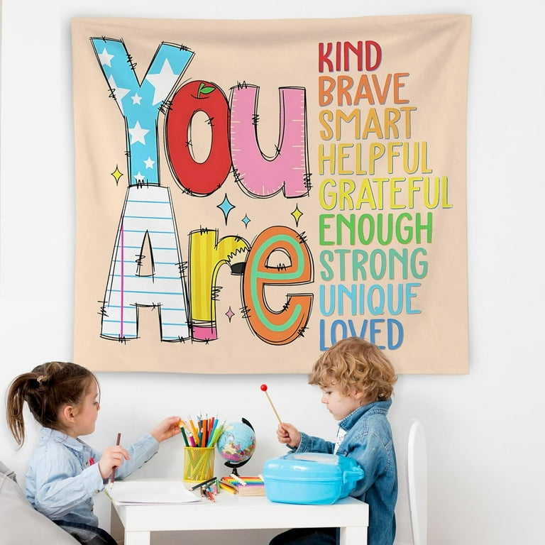 Positive Affirmations for Kids Tapestry Wall Hanging, Kids