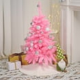 thumbnail image 5 of Árbol de Navidad Senjie Mini, 90 cm, artificial, rosa intenso, con 160 puntas de rama, 5 of 5