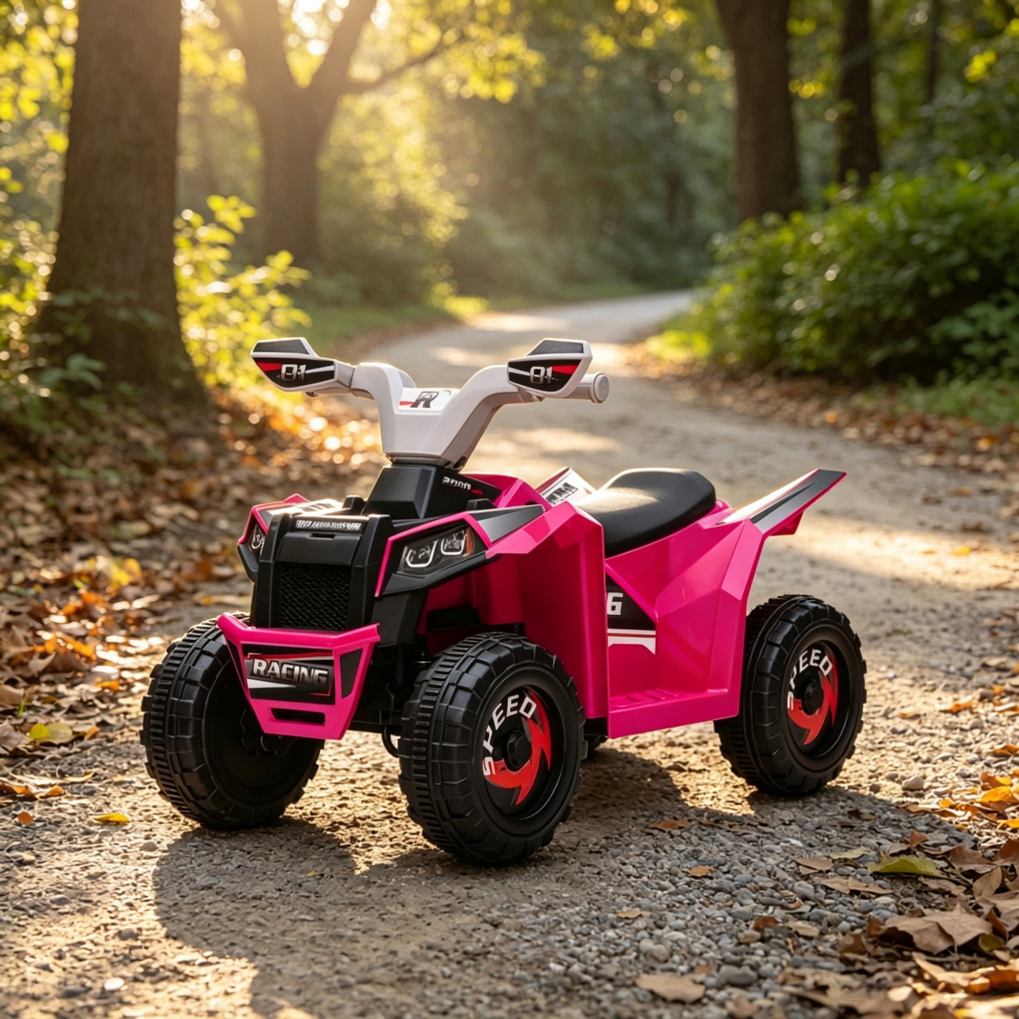 6V Kids Electric Toy Car, Forward & Reverse Function, Wear-Resistant Wheels, Ride-On for 18-36 Months, Pink