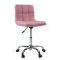 thumbnail image 6 of TOTO Office Desk Chair Armless, 19"-25" Adjustable Height for Home Office, Conference Room, Bar, Waiting Area, Pink, 6 of 6