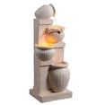 thumbnail image 5 of Teamson Home Outdoor 4-Tier Cascading Bowl Water Fountain with LED Lights, Solar-Powered & Adjustable Flow Rate, Natural, 5 of 12